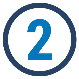 number 2 symbol in blue